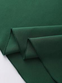 GlowEve 斋月女士喇叭袖珍珠腰饰A字长裙，优雅百搭，适合日常通勤、时尚节、法式街头风、复古风，也适合情人节、派对、新年等场合，橄榄绿，早春/秋冬新款长袖连衣裙 - 墨綠色 - 查看 5