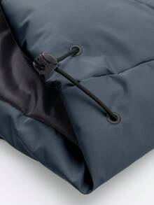 PAVTROS 男士休闲保暖拉链立领羽绒服，秋冬季 - 深灰色 - 查看 7