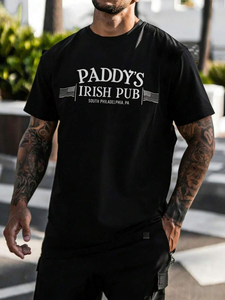 Camiseta de manga corta unisex para verano, 100% poliéster, estilo versátil, corte holgado, peso 180 gramos, una pieza. - Negro - Ver 1