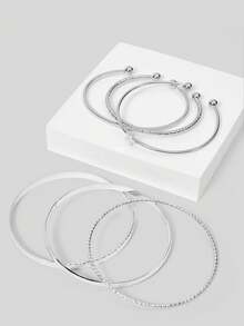 Y2Kool 1-25件简约五角星手链套装 - 銀色 - 查看 5