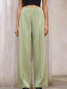 Aveloria Modichic Calça Elegante e Confortável para Uso Diário com Design de Compressão na Cintura, Ajuste Slim para Mulheres - Verde Menta - Visão 3