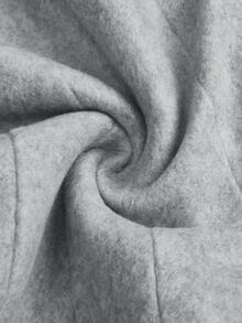 SHEIN Tween Girl Casual Street Style Ruched U-Neck Long Sleeve Ribbed Knit Fitted T-Shirt And Pleated Wide Leg Sweatpants Set, Suitable For Home, Outings, And School - White - View 13