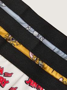 TOM & JERRY X SHEIN 3条装男童卡通印花平角内裤，4-7岁 - 彩色 - 查看 4