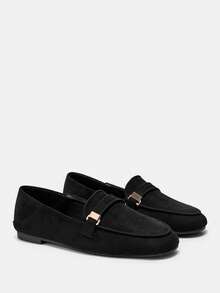 CUCCOO CURVES 女士百搭时尚宽楦平底鞋，适合日常穿着 - 黑色 - 查看 10