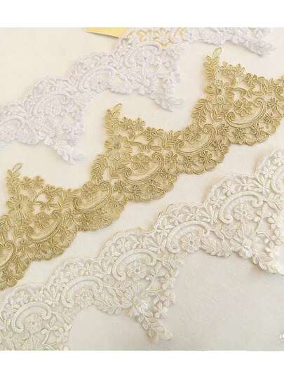 1 Rotolo, Accessori fai-da-te per abbigliamento come merletto per auto, tende da matrimonio, tovaglie, copridivani, merletto decorativo