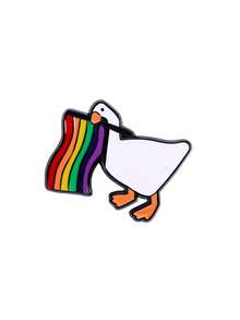 Joivida Cute Duck Brooch Alloy Vintage Accessories Creative Animal Design Metal Pin Enamel Colorful Scarf Clip For Women Gifts Birthday Party Retro Decor - color - View 5