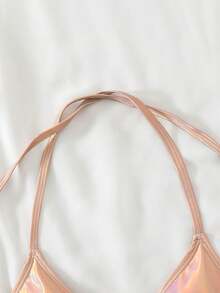 Swim Vcay 女士时尚性感纯色挂脖泳衣上装 - 彩色 - 查看 5