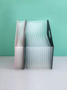 13格A4可扩展风琴式文件袋，竖式桌面文件收纳盒，大容量，适用于大学、办公室、学生用品、文件存储、作业、返校必备用品 - 彩色 - 查看 7