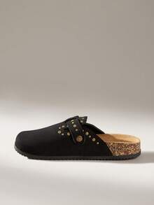 Solecia 女士休闲百搭通勤平底鞋 - 黑色 - 查看 3