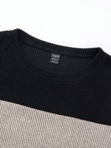 SHEIN LUNE 4pcs Solid Color Ribbed Knit Crew Neck Long Sleeve T-Shirts For Women, Autumn Tops Women 4 Pack Tops Shirt Packs For Women - Multicolor - View 5