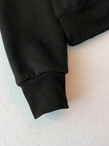 Glimmora New Women Zip-Up Sweatshirt, Gray Long Sleeve Jacket - Black - View 3