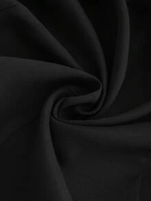 Franclia Women's Elegant Pleated Short Sleeve Cardigan Blouse, Spring/Summer - Black - View 7