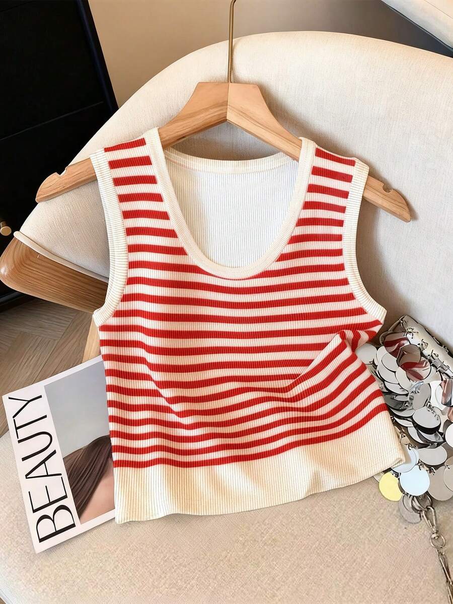 Resyla Women's Casual Striped Tank Top, Summer - Multicolor - View 1
