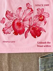 Tween Girl Round Neck Sleeveless Wide Strap Hollow Casual Summer Tank Top - Multicolor - View 3