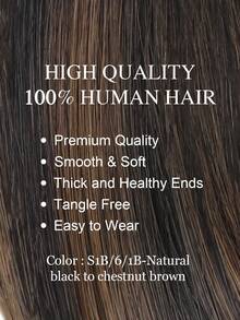 9AM Hair 20片装直发接发片，100%真人发，14-24英寸，50克/包，沙龙级自然高品质真发，丝滑无痕，PU胶带粘贴，适合冬季、圣诞节、万圣节、秋季等场合，女士适用。 - S1B/6/1B - 查看 2