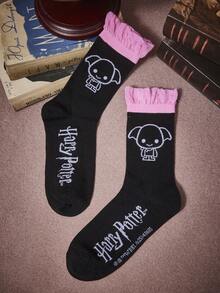 HARRY POTTER X SHEIN Women Crew Socks - Multicolor - View 4