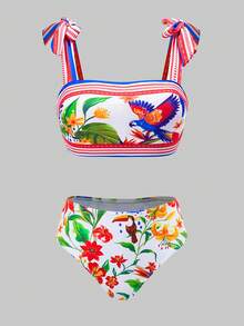 Swim Oasis Damski letni strój plażowy z kokardą, modny zestaw bikini z pasującą spódnicą, dwuczęściowy strój letni, dwuczęściowy strój tropikalny, dwuczęściowy zestaw letni, dwuczęściowe zestawy damskie, letnie stroje, walentynki, karnawał, impreza, swobodny strój na plażę, wakacje dla kobiet, świąteczny strój damski, dwuczęściowy strój letni, dwuczęściowy zestaw tropikalny, dwuczęściowe zestawy letnie, dwuczęściowe stroje damskie, letnie stroje, festiwal, dwuczęściowy strój - Różowy - Zobacz 9