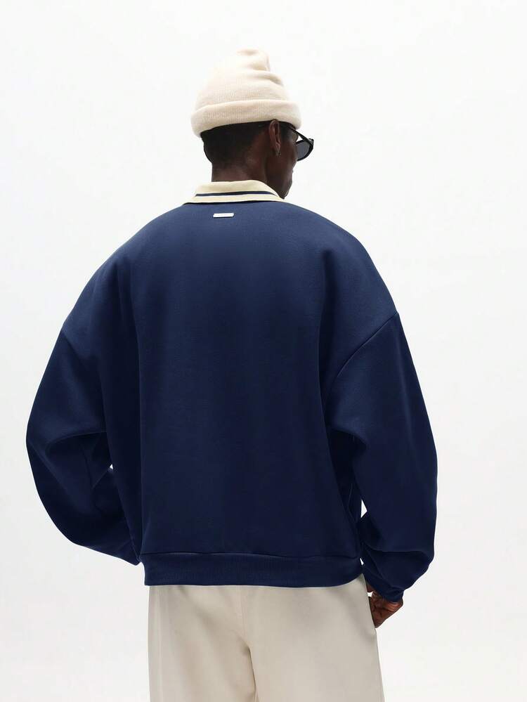 Box Fit Embroidered Logo Sweatshirt