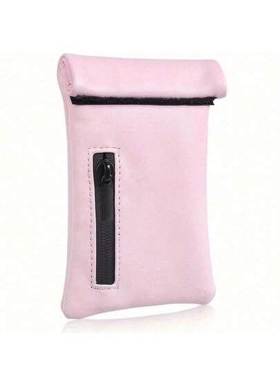 JBNG Smell Proof Pouch Bag PU Leather Airtight Bag For Home And Travel Pocket Size Bag For Her
