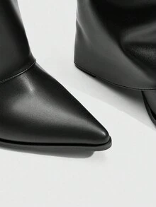 Daringsoles Giày bốt cao gót mũi nhọn thời trang nữ, đa năng, thích hợp mang hàng ngày. - Rỉ Nâu - Xem 7