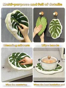 MINKOJA 热带植物毛巾，心叶凤梨花叶挂式厨房浴室毛巾 - 高吸水性、速干、家居装饰面料、可水洗、奢华水疗、客用浴室必备、时尚家居装饰、搬家实用礼物、独特厨房配件 - 彩色 - 查看 6