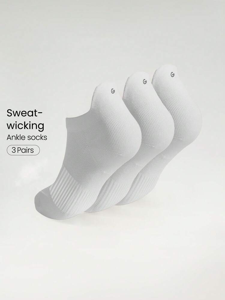 GLOWMODE 3 Pairs Arch Support Everyday Socks Gym