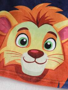 Baby Boys Pajamas-Pajama Set Navy Lion Face Top And Pants Long Sleeve Long Pants Four Season Wear 2026 New Year Holiday Essential Warm And Cute Style Warm And Comfortable - Royal Blue - View 5