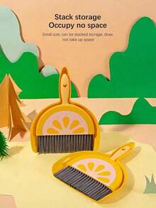 Household Mini Desktop Broom & Dustpan Set (1 Brush + 1 Dustpan),Kitchen,Bathroom,Home,Household Suppliers,Mini Broom And Dustpan Set-Mini Whisk Set For Desk, Housekeeping, Office, Kitchen, Pet Nest, Etc.,Daily Cleaning Necessity Plastic Mini Dustpan Set - Multicolor - View 3