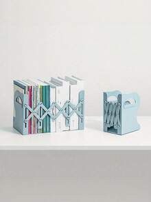 Joivida 可调节ABS书架 - 可伸缩白色书架，带夹子和支架，经久耐用，可放置多本书，适合学生使用，现代阅读配件，时尚设计，书架，适合桌面使用 - 彩色 - 查看 5