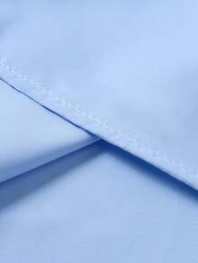 Manfinity Mode Men's Casual Simple Business Front Button Pocket Long Sleeve Shirt, Autumn - Blue - View 4