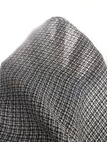 SHEIN 优雅无袖蝴蝶结开衫上衣和百褶裙套装，适合少女夏季 - 黑與白 - 查看 8