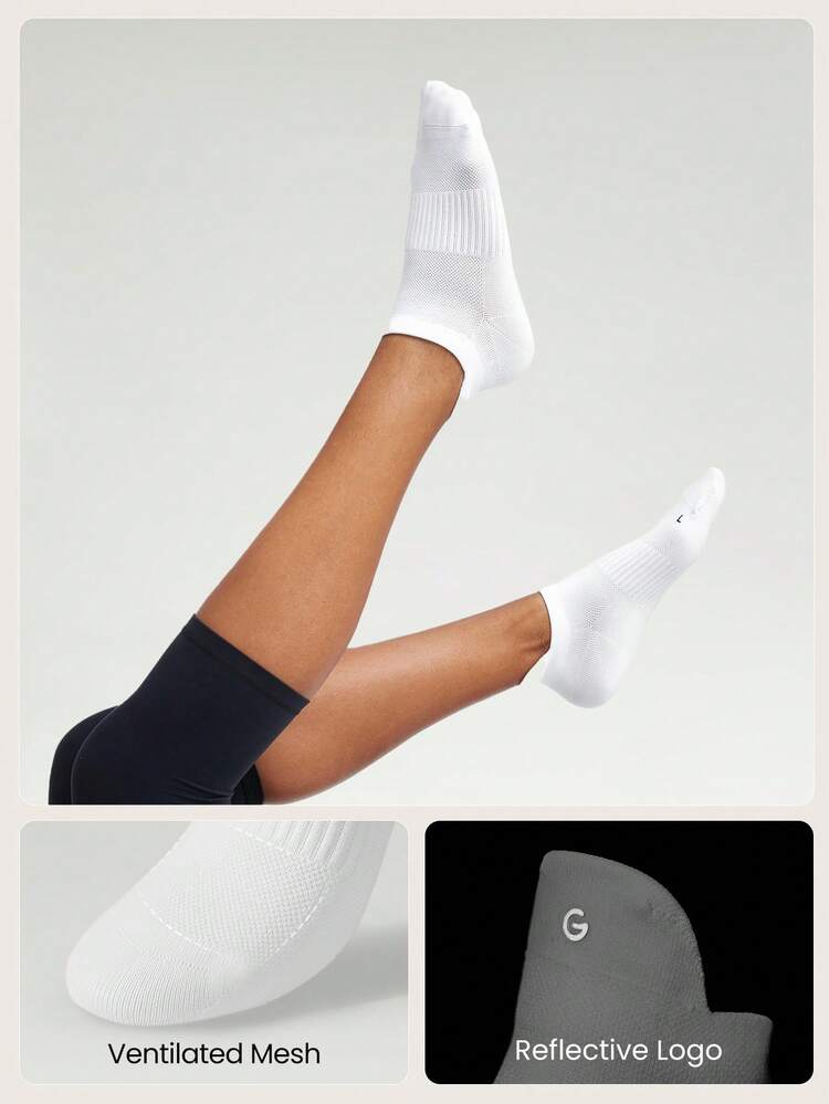 GLOWMODE 3 Pairs Arch Support Everyday Socks Gym