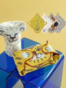 Joivida 可爱动物图案相机收纳布，防滑耐磨，魔术自粘，便携式化妆品收纳袋，不占空间，送朋友礼物，生日礼物，情人节礼物 - 彩色 - 查看 3