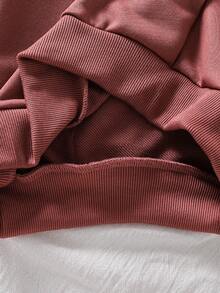 少女休闲可爱粉色蝴蝶结刺绣卫衣蝴蝶结衣服花朵卫衣蝴蝶结卫衣花朵衣服卫衣可爱 - 鏽棕色 - 查看 8