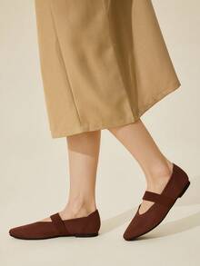 CUCCOO BASICS 女士休闲舒适一脚蹬乐福鞋，适合日常通勤和各种场合穿着 - 棕色 - 查看 4