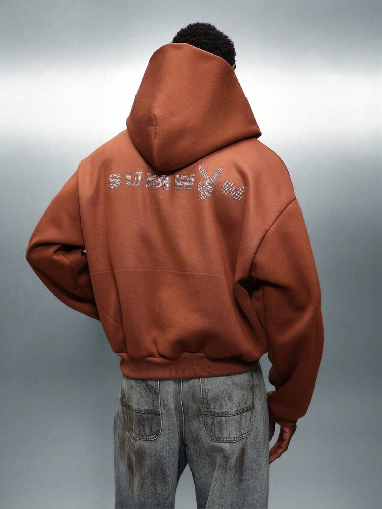 PLAYBOY X SUMWON Hoodie With Rhinestone Logo