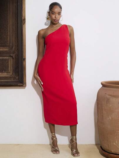 Dancing Leopard Clementine Dress In Crimson Red Midi Winter Brunch Dinner Events Theatre City Market Refined Modern Polished Timeless Versatile Elegant