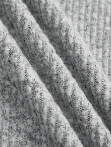 Tween Girls Casual Ribbed Knit Turtleneck Slim Fit Pullover Top, Versatile Minimalist T-Shirt For Autumn/Winter - Light Grey - View 6