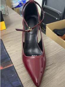 CUCCOO BIZCHIC Salto Alto Fashionável com Fivela e Bico Fino, Versátil para Uso Diário