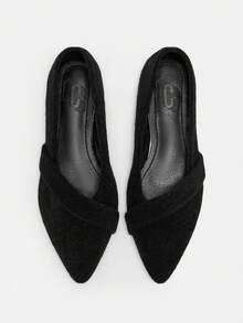 CUCCOO CURVES Women's Fashion Versatile Commuter Wide Fit Flats - Black - View 2