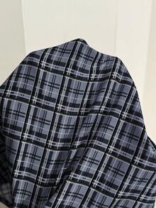 SHEIN Vintage Plaid Patchwork Long Sleeve Maternity Top, Fashionable Design, Suitable For Spring And Autumn Wear - Black - View 7