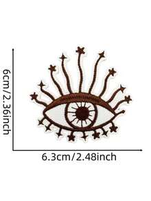 Zazumi 12pcs Patch Warna Solid Gaya Bohemian Perekat Termal Bordir Komputer Jaket Windbreaker Dekoratif Tempel Setrika Applique Pakaian Festival Gothic Pakaian Pameran Seni Musim Semi Musim Gugur Pakaian Berlapis Esensial Gaya Grunge Pernyataan Estetika - MultiWarna - View 6