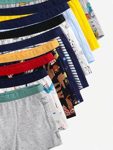 5pcs/Pack Boys' Comfortable Cotton Cute Dinosaur Print Briefs Underwear