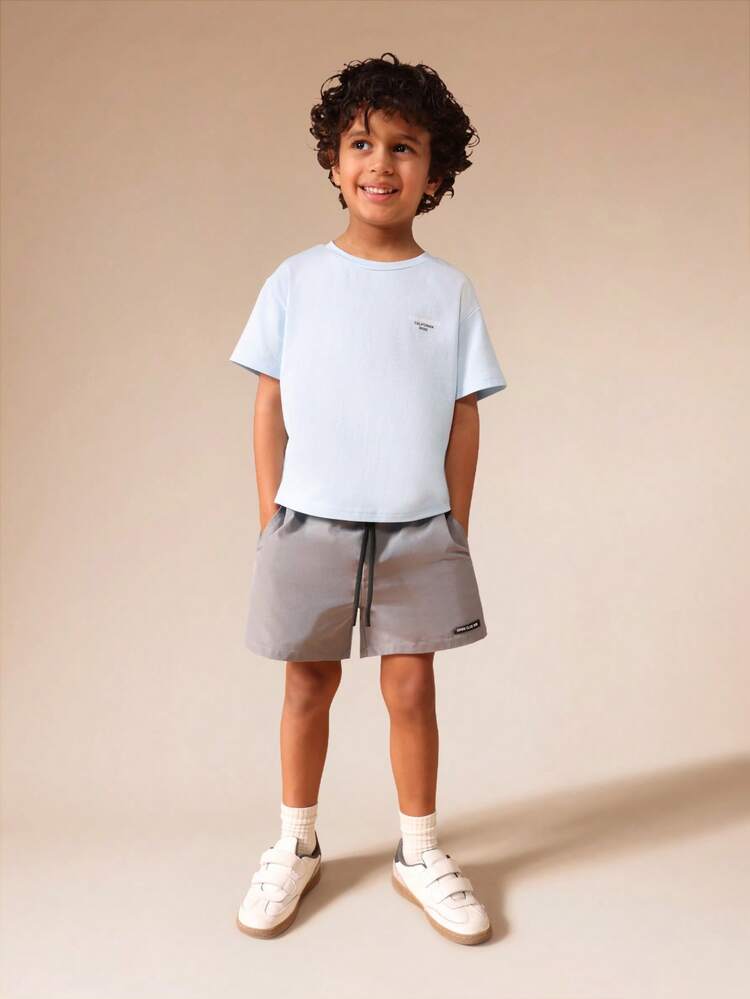 T-Shirt And Shorts Set With California Print