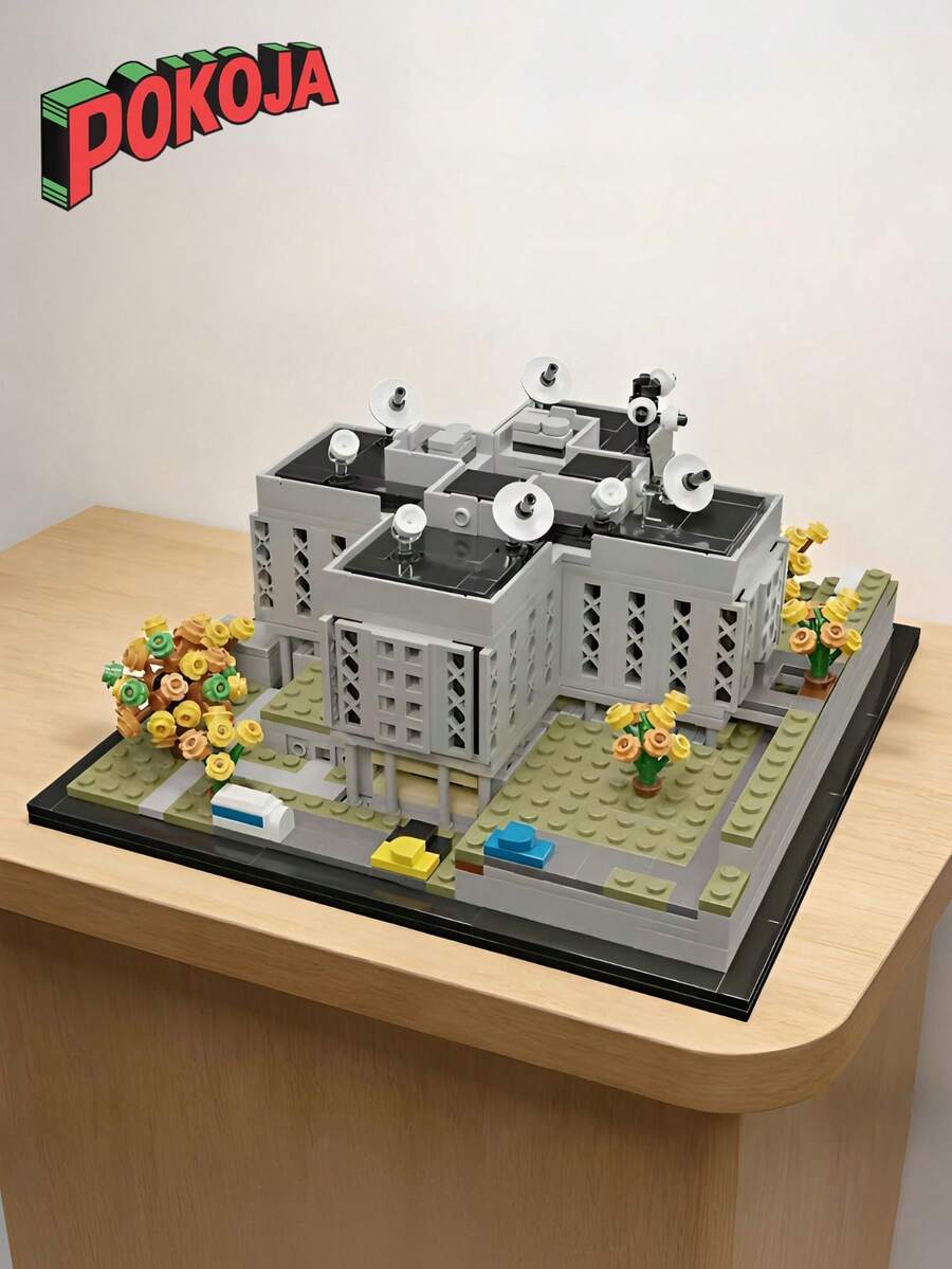 POKOJA LAND POKOJA LAND 1344PCS-House Building Blocks Set Colorful Small Particle Construction Model Kit, Stacking Skill Development, Plastic Building Toy, Ideal Gift For Friends And Fans