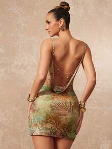 Lumalex Early Spring Striped Satin Asymmetric Shoulder Ruffle Hem Bodycon Dress For Women PreSpringDresses Vacation Birthday Outfits Wedding VDayGiftGuide RomanticVDayOutfit Guest Wedding VDayGiftGuide RomanticVDayOutfit Party Summer Holiday Beach Outfits Luxury Look LuxeLooks QuietLuxe Prom Gathering Party Banquet Modest Old Money Coquette Rave Festival Richly Layered Party St. Patrick's Day Emerald Celebration - Multicolor - View 9