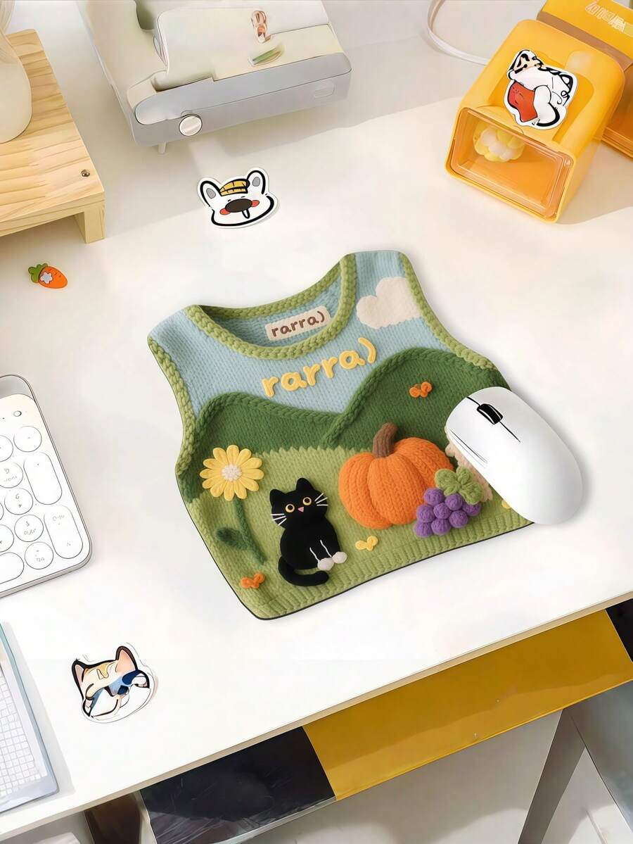 Zazumi Office & Dorm Mouse Pad With Sweater Pattern, Non-Slip Cute Mousepad For Computer, Personalized Desk Mat, High-Quality Gaming Pad - Multicolor - View 1