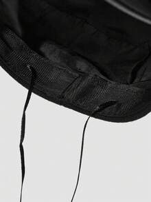 Y2Kool 1pc Women Buckle Decor Baker Boy Cap - Black - View 4