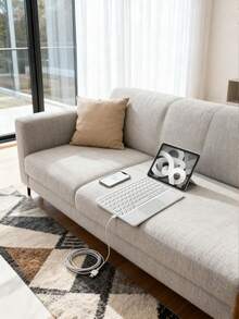 Teckwe 1 Pack Abs Material Bluetooth Round Keycap Keyboard With Silent Touchpad Ergonomic 1mm Key Travel Multi Device Compatible Wireless Portable With Sleep Mode Black Wireless Touch Keyboard For Office Business Trip Working Students Back To School Home Use Quiet Compact Universal For Ipad Tablet Phone - Multicolor - View 2