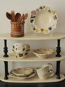 Joivida 1 Stück, japanischer Retro Handarbeit Teller, Frühstücksteller, Salateller, Gemüseteller Dessert Teller, leichte Suppenteller Salatschale, Unterglasur Farbe, Retro Hochwertiger Dessert Teller, Obstschale, Joghurtschale, Geburtstagsgeschenk Teller, Valentinstag Geschenk Teller - Verschiedenfarbig - Übersicht 12